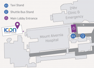 A map for getting to our Mt Alvernia centre.