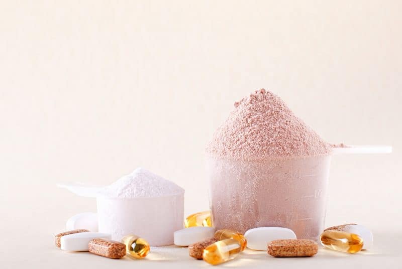 Vitamins and supplement powders.